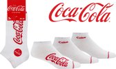 COCA COLA SOKKEN - Coke sneakers - 39/42 - wit (rood logo) - 6 paar