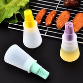 Silicone olie borstel - Blauw  - Grill borstel - Olie fles -  Keuken tool - Sausfles BBQ - Kwast - keuken kwast - koken bakken