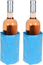 Splendole Set van 2 Wijnkoeler Champagnekoeler - Wijnfleskoelers Flessenhoes - Blauw
