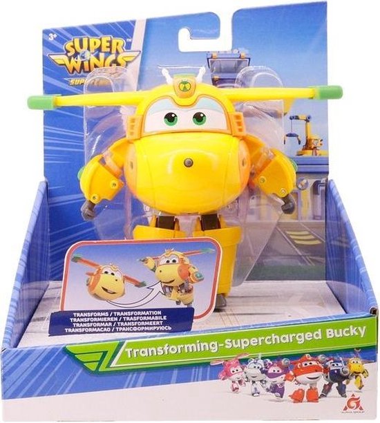 Super Wings Transformable Toys, 5 in Golden Girl Airplane Transforming Figures Toys, 2 in 1 Mode Rescue Bots Action Figure for 3-5 Year Old Boys Girls, Fun Plane Toy for Toddlers