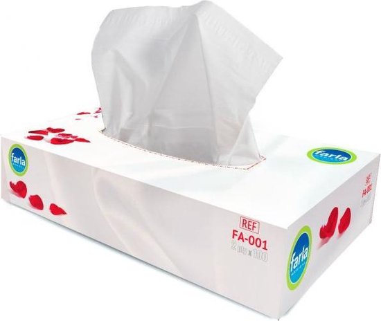 haar verwerken Voorbeeld Papieren zakdoeken - Heel zacht - Mooie verpakking - Farla Medical - 1 doos  x 100... | bol.com