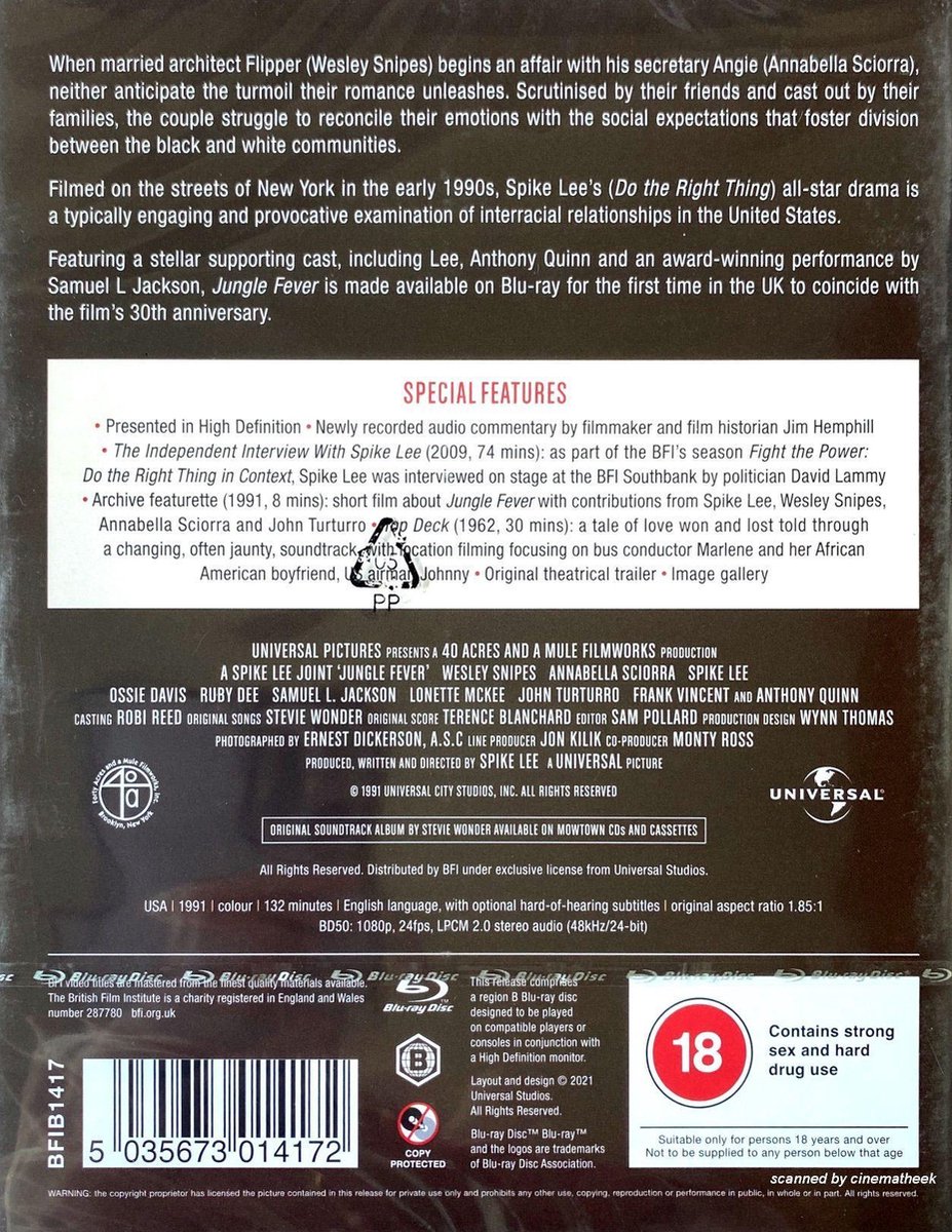 Jungle Fever (Bluray) Dvd's