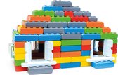 Blocs Marioinex Junior avec porte et fenêtres - 140 pièces - Blocs de construction - Blocs speelgoed - Blocs Budget - Blocs de construction