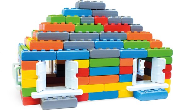 Marioinex Junior blokken met deur en ramen - 140 stuks - Bouwblokken speelgoed... | bol.com