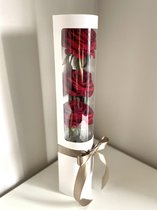 Kunstbloem - Roos - topkwaliteit decoratie - 2 stuks - zijden bloem - Rood - 54 cm hoog