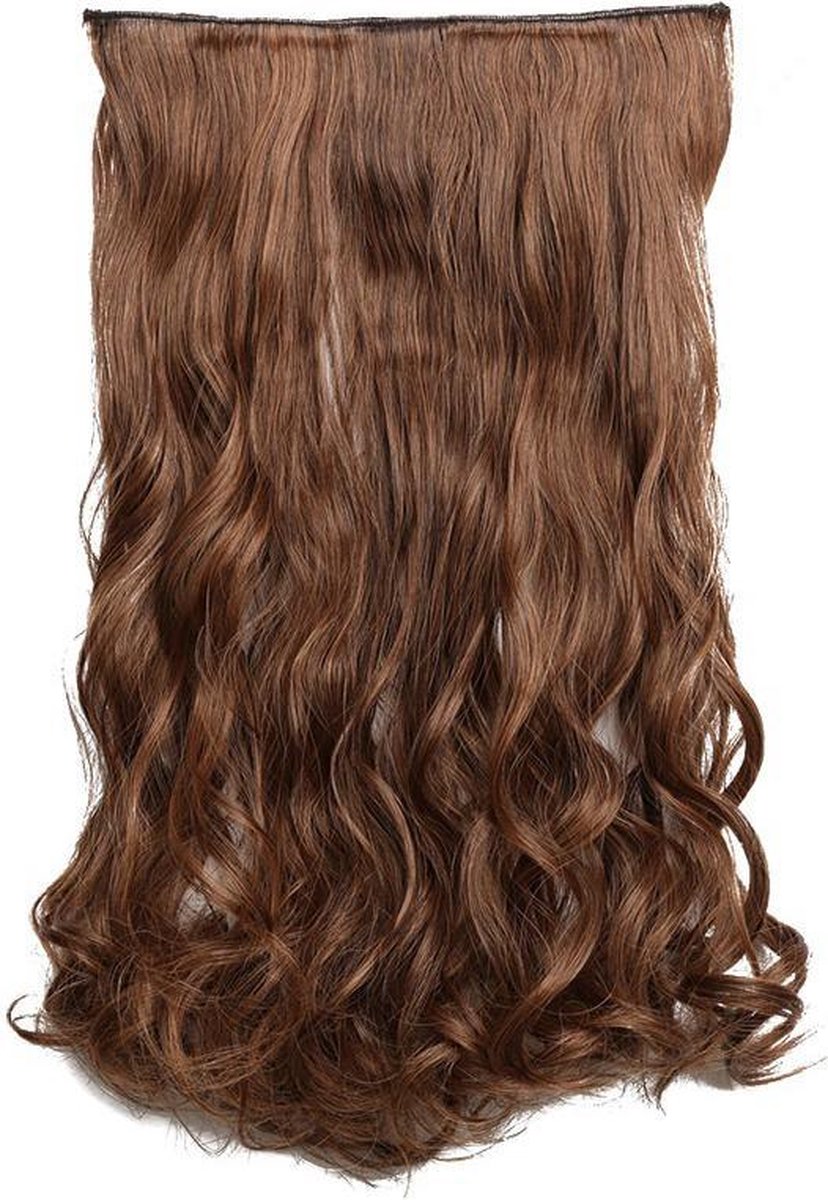 Pro-Care Kastanje Hairextensions 5 Clip - 60cm Golvend Haar - Verstelbaar - Vederlicht 120g
