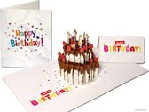 Popcards popupkaarten – Pop-up kaart met Grote Circustent Happy Birthday Verjaardagskaart Wenskaart Circus Clown Happy Birthday Carnaval Verjaardag Slingers Ballonnen