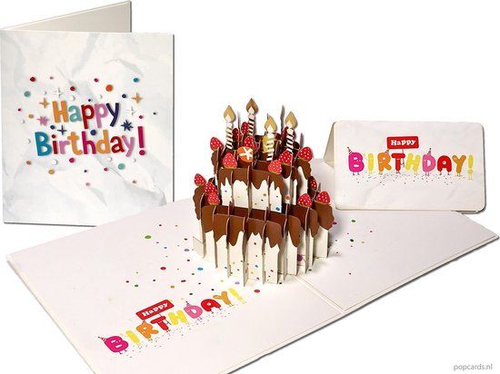 Popcards Popup Cards Gateau De Fete Avec Chocolat Fraises Et Bougies Dorees Happy Bol Com Popcards Popup Cards Gateau De Fete Avec Chocolat Fraises Et Bougies Dorees Happy Bol Com