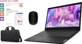 Lenovo ideapad 3 - 15 inch - AMD Ryzen 3 3250U - 4GB werkgeheugen - 128GB SSD - Incl. Lenovo 15.6 Toploader Zwart (T210) - Windows 10 - Incl. Office 2019 Home and Student t.w.v. €1