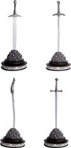 Set van 4 miniatuur zwaardjes compleet met base
