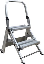 AL Ladder, Werkbordes 2 treden met beugel, Veiligheidsvouwtrap