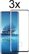 Samsung S21 Ultra Screenprotector - Beschermglas Samsung galaxy S21 Ultra Screen Protector Glas - Full Glue cover - 3 stuks