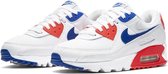 Nike W Air Max 90 Wit / Blauw -Dames Sneaker - CT1039-100 - Maat 38.5