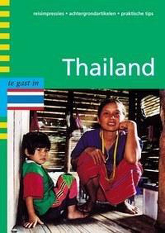 Boekomslag met een vrouw en kind in Thailand, met Thaise vlag.