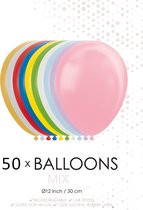 50 gemengde metallic ballonnen.