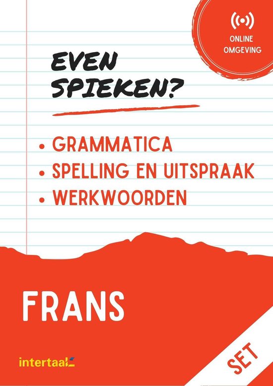 Even Spieken - Frans grammatica, spelling (set) (+ online oefeningen)