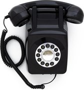 GPO 746WALLPUSHBLA - Muurtelefoon retro jaren ‘70, druktoetsen, zwart