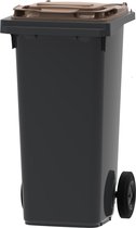 Vepa Bins Mini-container DonkerGrijs/Bruin 120 ltr (VB120000BR)