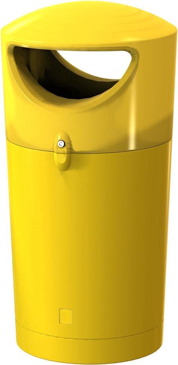Metro Hooded UV-bestendige afvalbak geel, 100 liter (VB719259)
