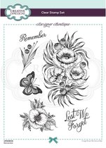 Creative Expressions Clear stamp - Bloemen condoleance - A5 - Set van 6