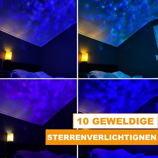 Sterren projector - Met bluetooth - Galaxy projector -  Nachtlampje kinderen en volwassenen - Happyment