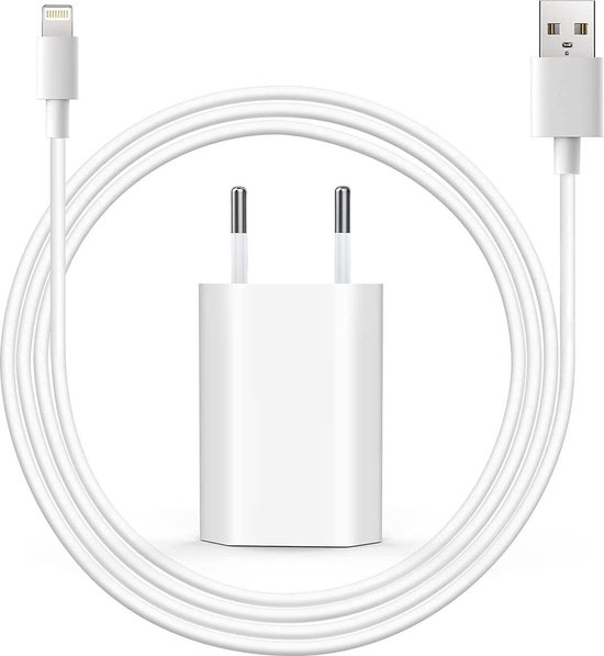 steak overhead verf Apple iPhone Lader - USB Oplader inclusief lightning kabel van 2 Meter - Apple  iPhone... | bol.com