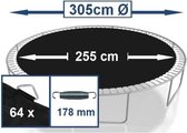 Springmat voor Trampoline 300-305 cm met 64 ringen voor 17,5-18 cm veren