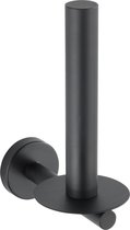 WENKO Reserverolhouder Bosio RVS zwart mat - Toiletrolhouder - Toiletpapier houder - WC Rolhouder