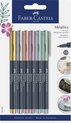 Faber-Castell markers - metallic - 1,5mm - set 6 kleuren - FC-160706