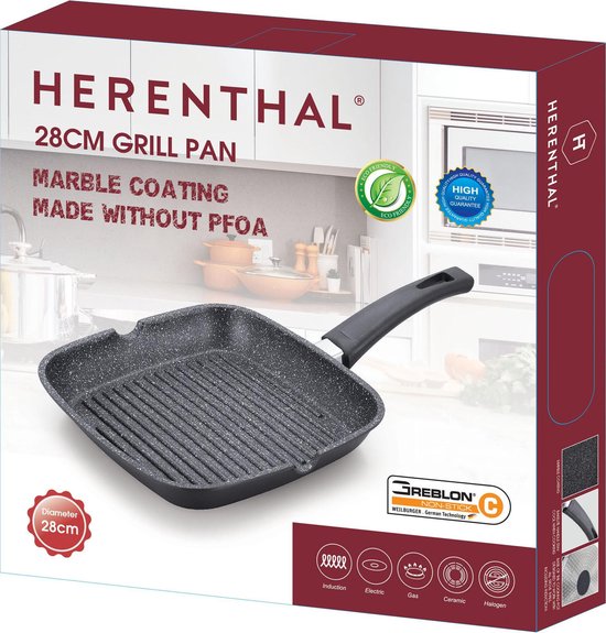 Bol à Griller Antiadhésif 3,0L - Dimensions 28x35x4 Cm, PTFE, Lavable Au Lave-vaisselle