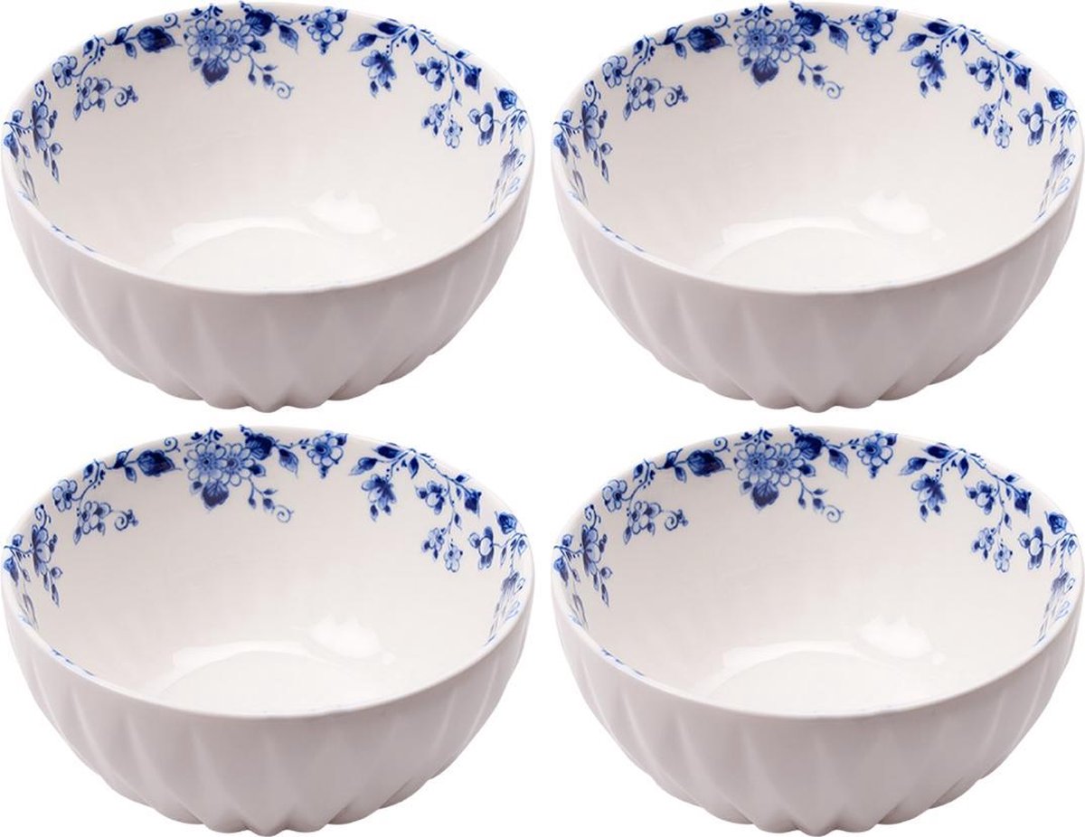 Moritz & Moritz SOLID 4x Ramen Schüssel Keramik 800 bis 1300ml 24 cm mit Rillen Inkl. Stäbchen