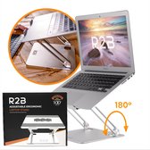 R2B Laptop standaard verstelbaar en opvouwbaar - Geschikt voor laptops en tablets - 10 t/m 17 inch