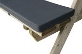LuLu- Set de 2 Coussins Table Pique-Nique 180 x 30 cm |Gris anthracite | Imperméable à l'eau