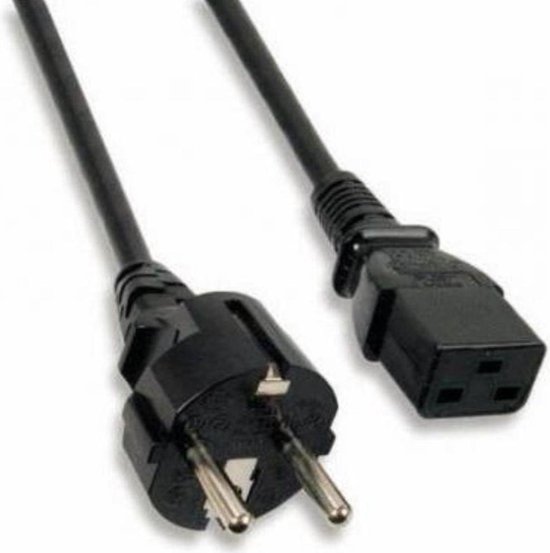 Foto: Schuko naar c19 apparaatsnoer 1 8 meter zwart allteq