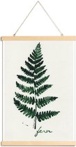 JUNIQE - Posterhanger Fern -40x60 /Groen & Ivoor