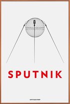 JUNIQE - Poster met kunststof lijst Sputnik 2 -40x60 /Wit