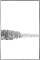 JUNIQE - Poster met kunststof lijst White White Winter 1/2 -20x30