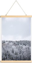 JUNIQE - Posterhanger White Winter Forest -20x30 /Grijs & Wit
