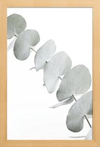 JUNIQE - Poster in houten lijst Eucalyptus White 3 -20x30 /Groen & Wit