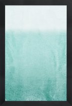 JUNIQE - Poster in houten lijst Fading Aqua -30x45 /Groen & Turkoois