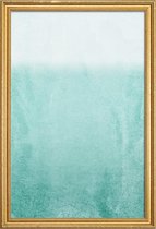 JUNIQE - Poster met houten lijst Fading Aqua -30x45 /Groen & Turkoois