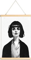 JUNIQE - Posterhanger Mrs Mia Wallace -20x30 /Wit & Zwart