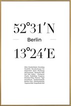 JUNIQE - Poster met kunststof lijst Berlin Icons -13x18 /Wit & Zwart