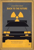 JUNIQE - Poster met houten lijst Back to the Future I -30x45 /Geel &