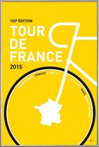 JUNIQE - Poster met kunststof lijst MY TOUR DE FRANCE MINIMAL POSTER