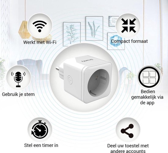 SMARTIFY Smart Plug - Smart Plug - Incl. Minuterie et compteur d'énergie - Value Pack - 4 pièces