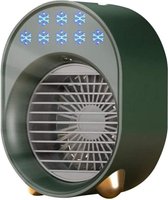 Grandecom® Airco | Mini Airco | Ventilatie | Draagbaar | Luchtkoeler | Koelsysteem | Compact | Tafelventilator | Groen