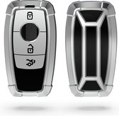 kwmobile autosleutelhoes voor Mercedes Benz Smart Key autosleutel (alleen Keyless) - TPU beschermhoes - sleutelcover - Transformer Sleutel design - hoogglans zilver / zwart