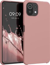 kwmobile telefoonhoesje geschikt voor Xiaomi 11 Lite (5G) NE / Mi 11 Lite (5G) - Hoesje met siliconen coating - Smartphone case in winter roze