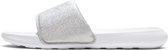 Nike Slippers - Maat 35.5 - Vrouwen - zilver - wit